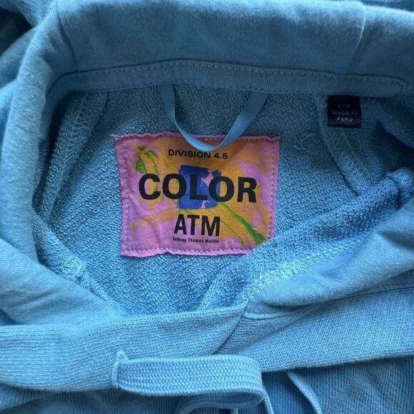 ATM Anthony Thomas Melillo Hoodie Color Capsule Pullover Blue Womens Size Large - Picture 4 of 12